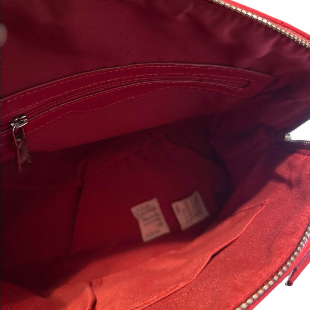 Badgley Mischka Red Quilted Satchel Crossbody | Silver Hardware | NWT - Picture 11 of 11